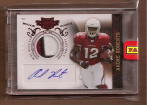 2010 Panini Plates and Patches #201 Andre Roberts JSY AU/499 RC