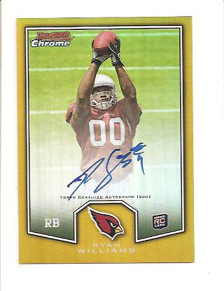 2011 Bowman Chrome Rookie Preview Inserts Autographs #BCAR21 Ryan Williams