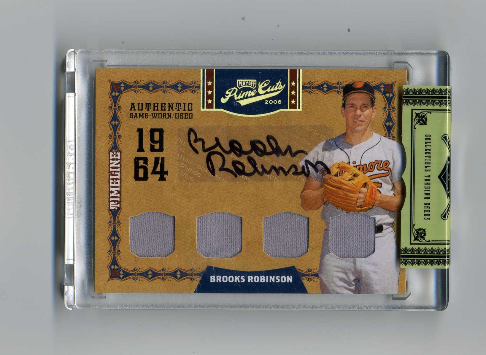 2008 Prime Cuts Timeline Signature Materials Quads #7 Brooks Robinson/15