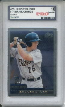 2000 Topps Chrome Traded #T4 Brandon Inge RC Graded Gem Mint 10