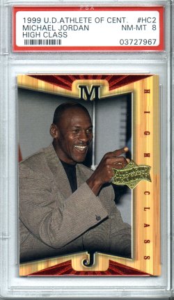 1999 Upper Deck Athlete of the Century #HC2 Michael Jordan PSA NM-MT 8 High Class NICE!!