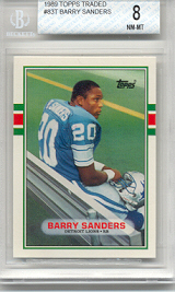 1989 Topps Traded Barry Sanders Rookie 