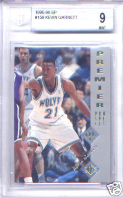 1995-96 (1996) Upper Deck Sp Kevin Garnett Rookie Card (Graded Beckett BGS Mint 9) 