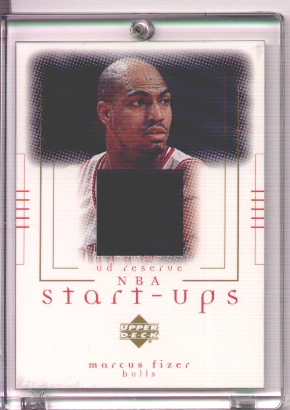 Marcus Fizer, 2000-2001 UD Reserve NBA Start-Ups #MF, game worn jersey, mint, $20.00