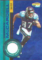 2001 Pacific Invincible Blue #105, Keenan McCardell /250 JSY