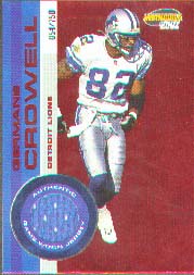 2001 Pacific Invincible Red #79, Germane Crowell /750 JSY