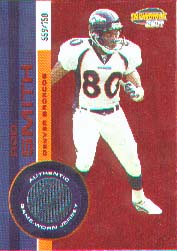 2001 Pacific Invincible Red #77, Rod Smith /750 JSY