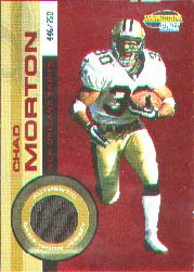 2001 Pacific Invincible Red #151, Chad Morton /750 JSY