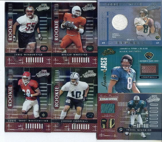 2001 Playoff Absolute Memorabilia Tools of the Trade #TT46 Mark Brunell Game-Worn Pants Card Serial #025/100