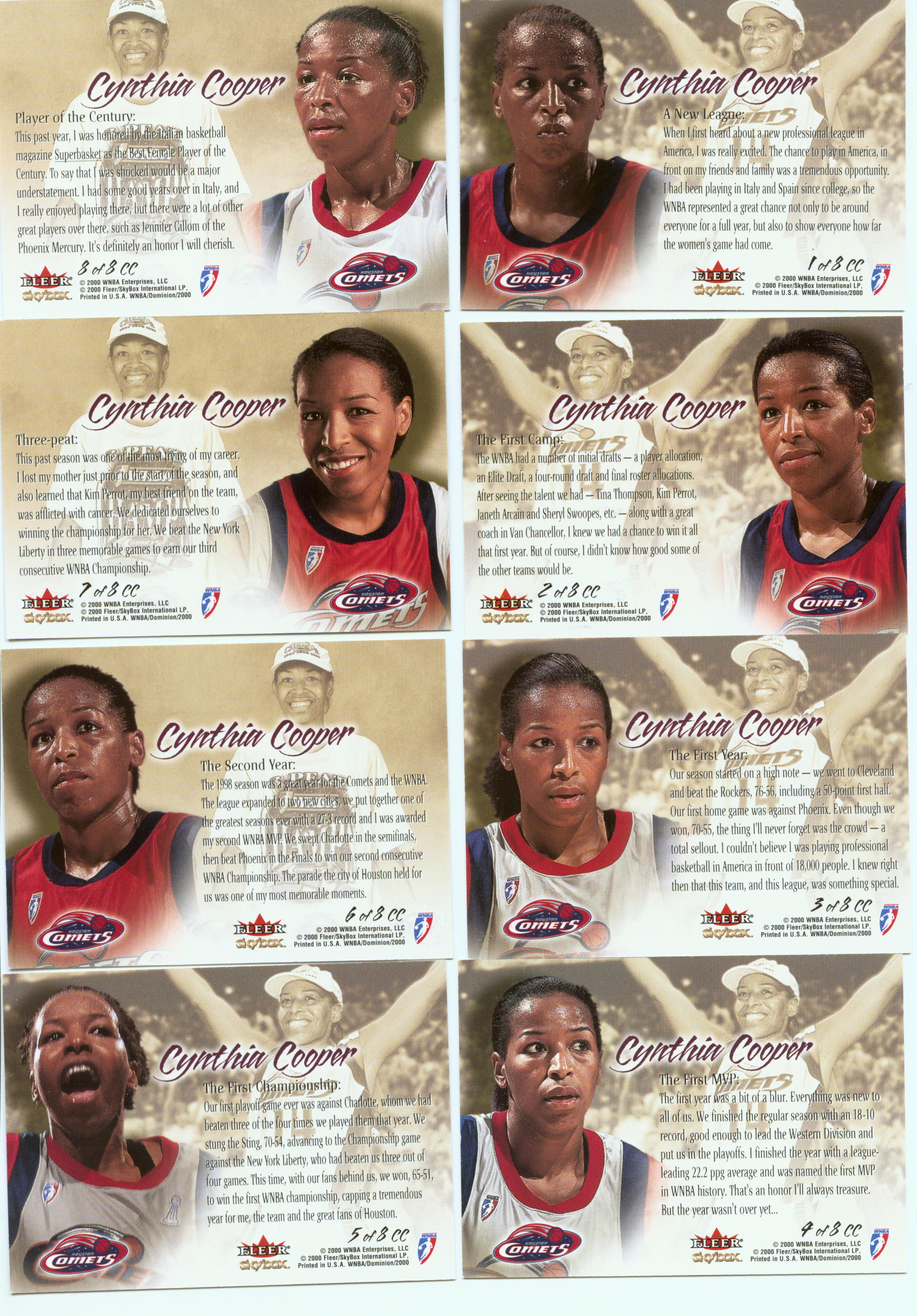 2000 WNBA Cynthia Cooper Collection Dominion