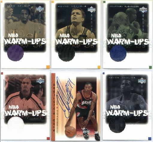 2000-01 Upper Deck Encore NBA Warm-Ups #KB-W Kobe Bryant Game-Used Warm-Ups Jersey Card