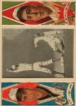 1912 Hassan Triple Folders T202 #100 Schaefer on First/George McBride/Clyde Milan