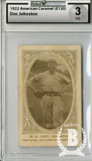 1922 E120 American Caramel Series of 240 #83 W.F.(Doc) Johnston