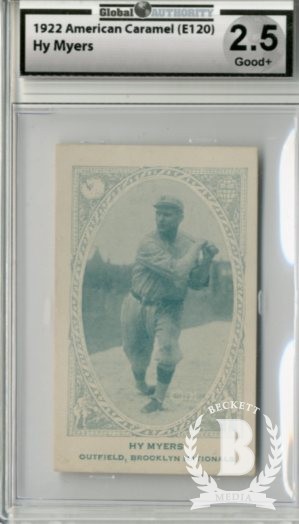 1922 E120 American Caramel Series of 240 #145 Hy Myers