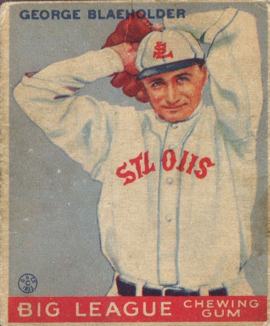 1933 Goudey #16 George Blaeholder RC