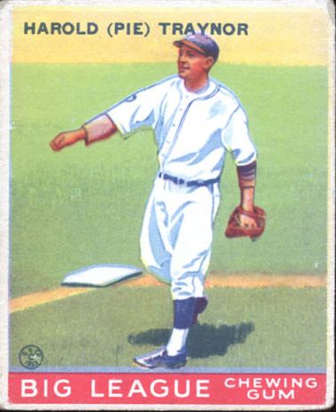 1933 Goudey #22 Pie Traynor RC