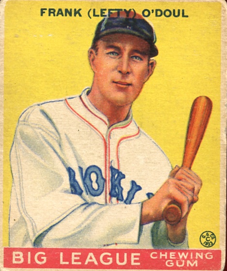 1933 Goudey #58 Lefty O'Doul RC