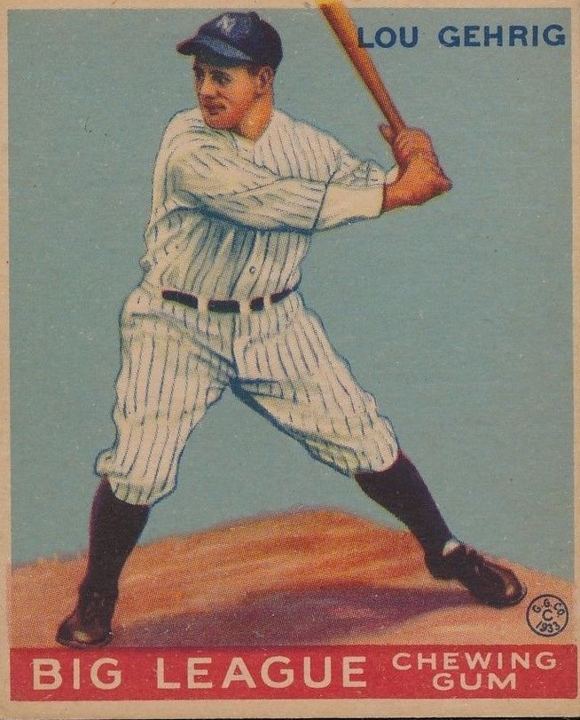 1933 Goudey #92 Lou Gehrig RC