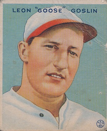 1933 Goudey #110 Goose Goslin RC