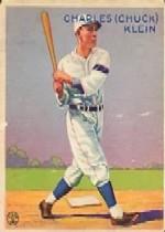 1933 Goudey #128 Chuck Klein RC