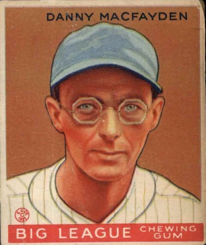 1933 Goudey #156 Danny MacFayden RC