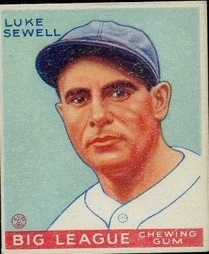 1933 Goudey #163 Luke Sewell POR RC front image