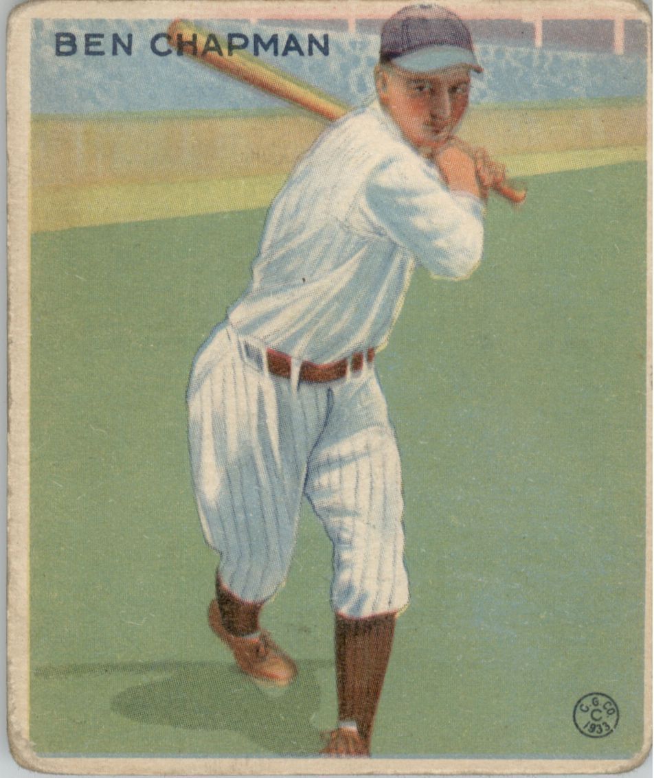 1933 Goudey #191 Ben Chapman RC