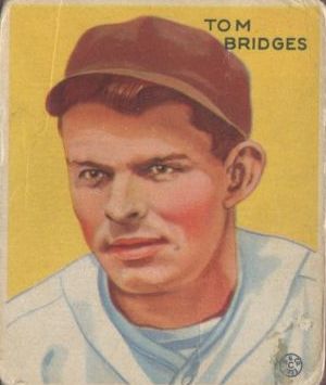 1933 Goudey #199 Tom Bridges RC
