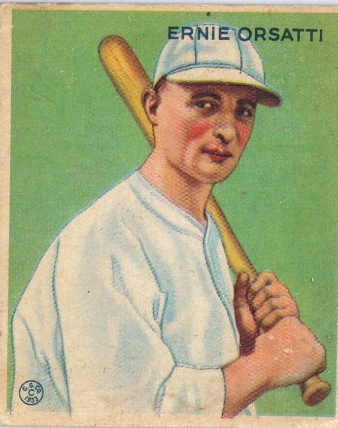 1933 Goudey #201 Ernie Orsatti RC