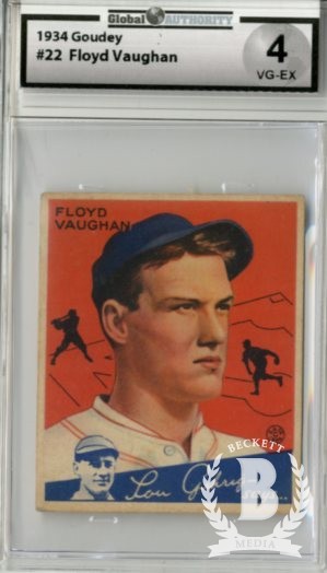 1934 Goudey #22 Arky Vaughan