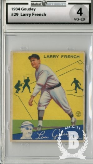 1934 Goudey #29 Larry French RC