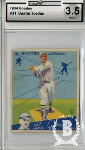 1934 Goudey #31 Buck Jordan RC