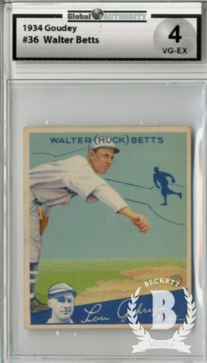 1934 Goudey #36 Walter Betts RC