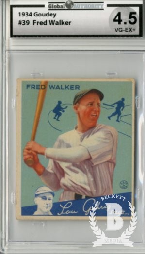 1934 Goudey #39 Fred Walker RC