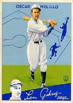 1934 Goudey #45 Oscar Melillo RC front image