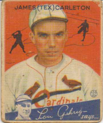 1934 Goudey #48 Tex Carleton RC