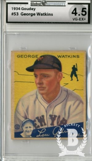 1934 Goudey #53 George Watkins RC