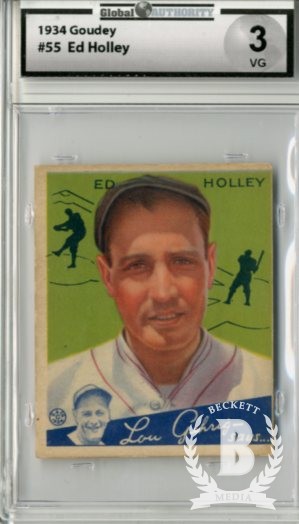 1934 Goudey #55 Ed Holley RC