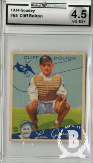 1934 Goudey #65 Cliff Bolton RC