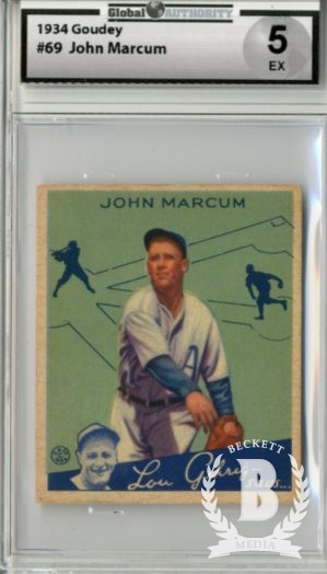1934 Goudey #69 John Marcum RC