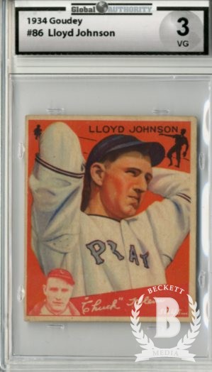 1934 Goudey #86 Lloyd Johnson CK RC
