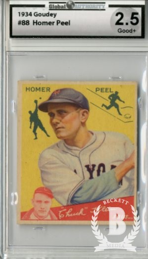 1934 Goudey #88 Homer Peel CK RC