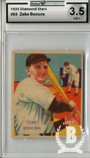 1934-36 Diamond Stars #65 Zeke Bonura (35G)