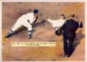 1936 R312 Pastel Photos #50 Russ Van Atta/St. Louis pitcher out at plate/Rick Ferrell/Boston, catching