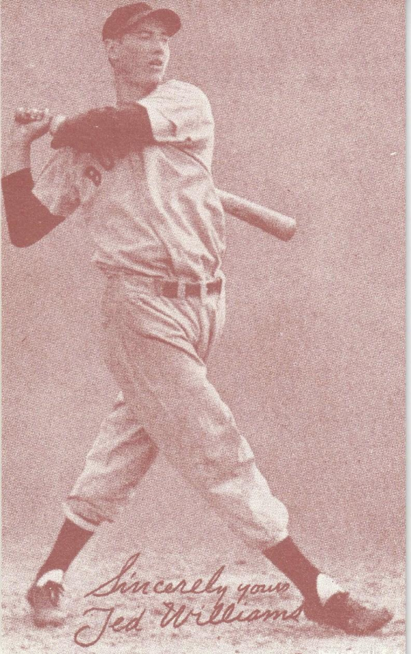 1939-46 Exhibits Salutation #64B Ted Williams Sincerely Yours #9 Not Showing front image