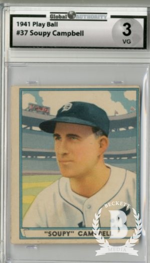 1941 Play Ball #37 Bruce Campbell RC