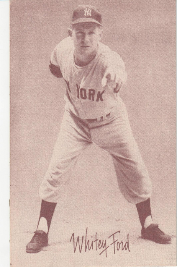 1947-66 Exhibits #73A Whitey Ford/(has been reprinted)/(no glove, throwing)