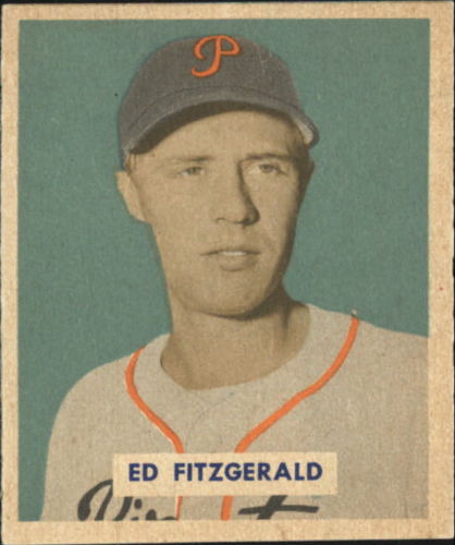 1949 Bowman #109A Ed Fitzgerald Script RC