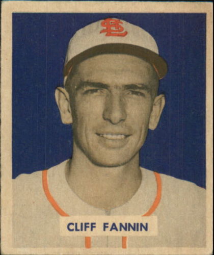 1949 Bowman #120 Cliff Fannin RC