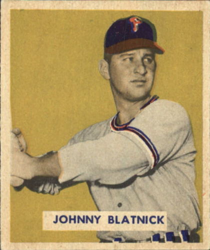 1949 Bowman #123 Johnny Blatnik UER/Name misspelled
